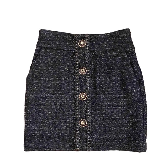 Uterque Tweed Textured Mini Skirt - Picture 3 of 6